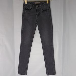 Levi's 711 Skinny Low Rise Grey Size 24